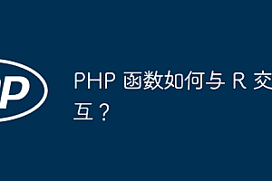 PHP 函数如何与 R 交互?