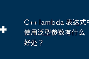 C++ lambda 表达式中使用泛型参数有什么好处?