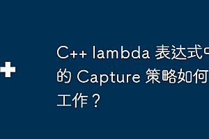 C++ lambda 表达式中的 Capture 策略如何工作?