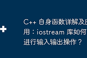 C++ 自身函数详解及应用:iostream 库如何进行输入输出操作?
