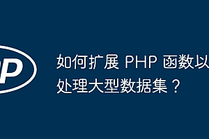 如何扩展 PHP 函数以处理大型数据集?