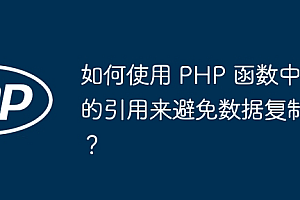 如何使用 PHP 函数中的引用来避免数据复制?