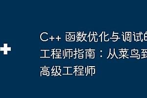 C++ 函数优化与调试的工程师指南:从菜鸟到高级工程师