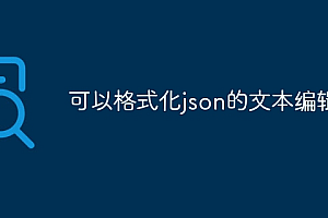可以格式化json的文本编辑器