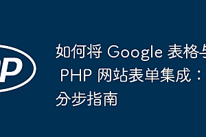 如何将 Google 表格与 PHP 网站表单集成:分步指南