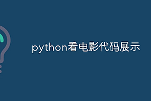 python看电影代码展示