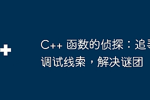 C++ 函数的侦探:追寻调试线索,解决谜团