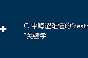 C 中晦涩难懂的“restrict”关键字