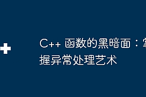C++ 函数的黑暗面:掌握异常处理艺术