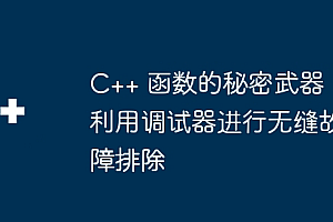 C++ 函数的秘密武器:利用调试器进行无缝故障排除